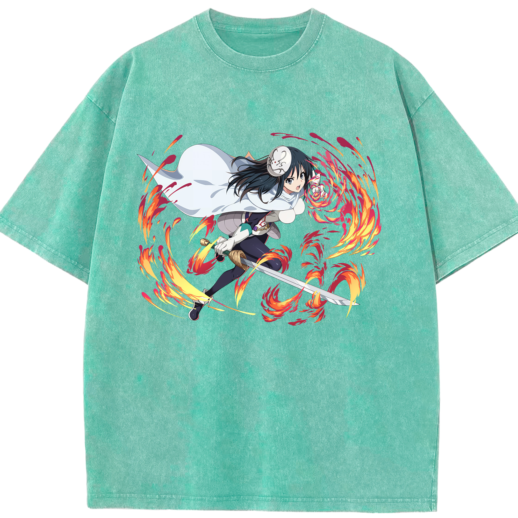 （画像用） 転スラ Regarding Reincarnated to Slime 綿100% ヴィンテージ風 半袖Tシャツ（フロントプリント）
